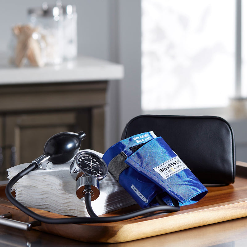 McKesson LUMEON™ Aneroid Sphygmomanometer Unit Small Adult Cuff Nylon Cuff 19 - 27 cm Pocket Aneroid (803182_CS) 20/CS