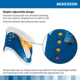McKesson Rigid Cervical Collar Preformed Adult One Size Fits Most One-Piece / Trachea Opening Adjustable Neck Circumference (1220096_BG) 1/BG