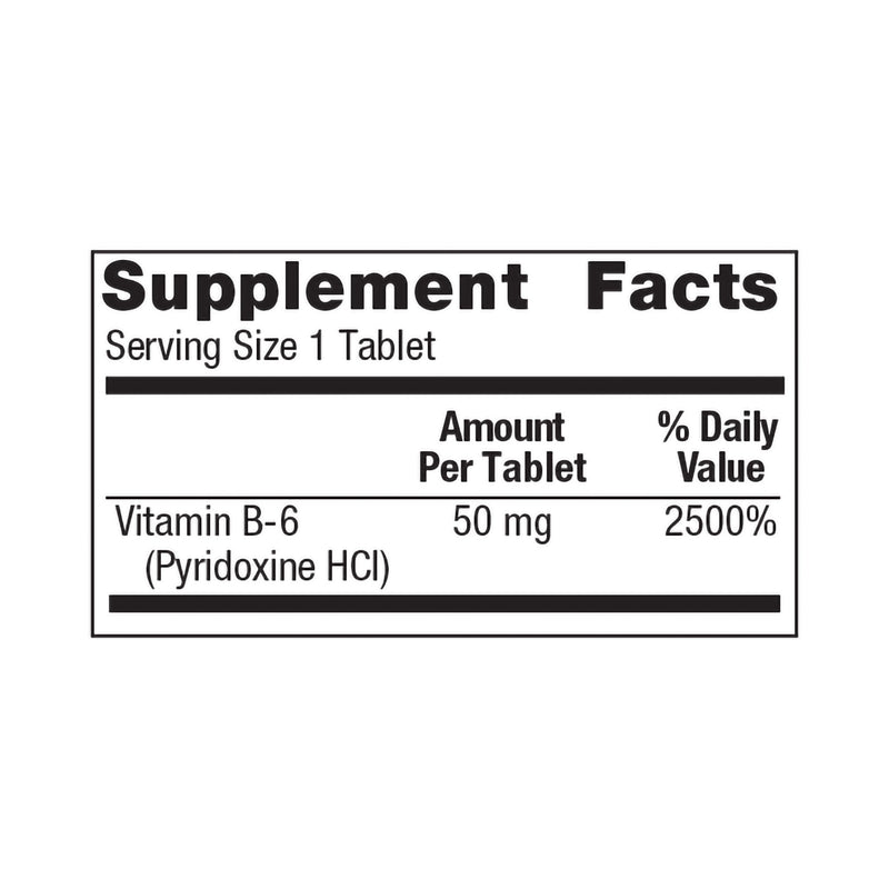 Geri-Care® Vitamin Supplement Vitamin B6 50 mg Strength Tablet 100 per Bottle (884267_CS) 12/CS