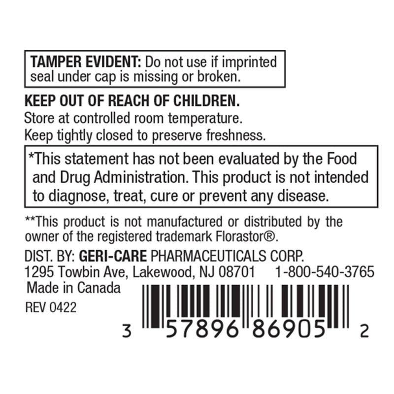 Geri-Care® Probiotic Dietary Supplement 50 per Bottle Capsule (824660_CS) 12/CS