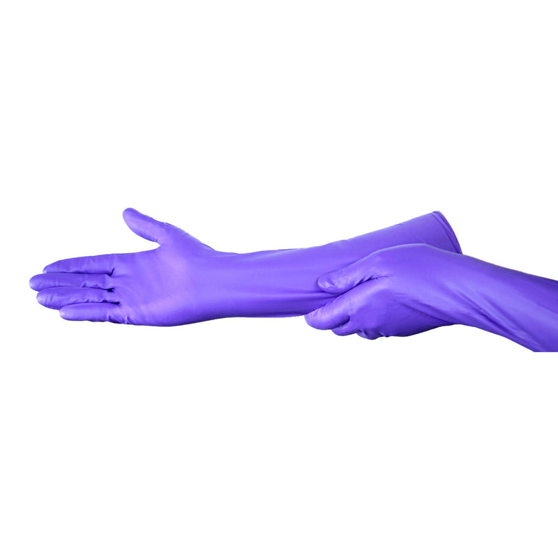 Purple Nitrile Max™ Exam Glove Small NonSterile Nitrile Extended Cuff Length Fully Textured Purple Not Rated (1051222_CS) 400/CS