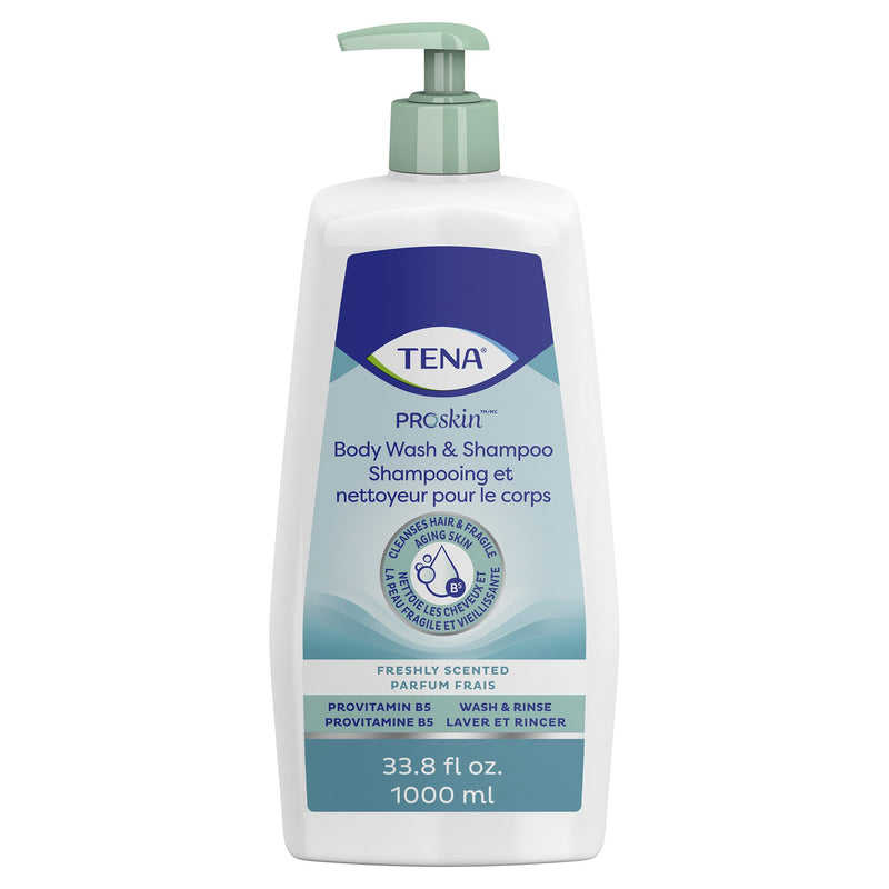 TENA® ProSkin™ Shampoo and Body Wash 33.8 oz. Pump Bottle Unscented (931619_CS) 8/CS