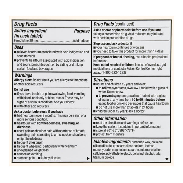 Foster & Thrive™ Antacid 20 mg Strength Tablet 25 per Box (1239004_BX) 25/BX