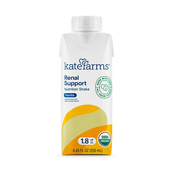 Kate Farms Renal Support 1.8 Oral Supplement Vanilla Flavor Liquid 8.45 oz. Carton (1184938_EA) 1/EA