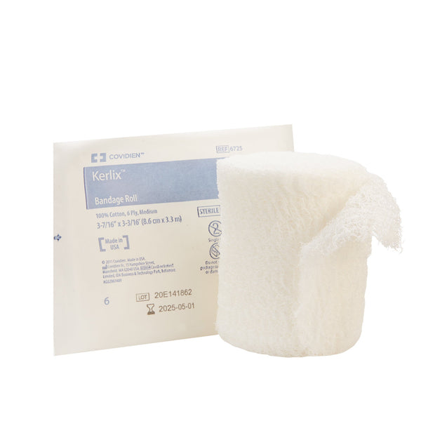 Kerlix™ Fluff Bandage Roll 3-4/10 Inch X 3-6/10 Yard 6-Ply Sterile 1 per Pouch (175414_EA) 1/EA