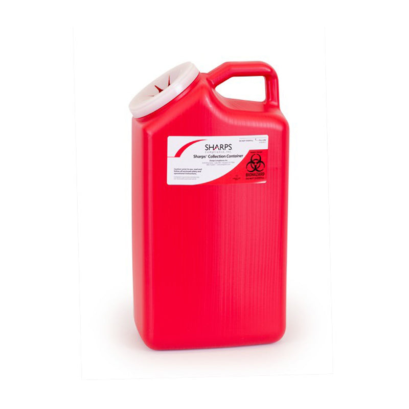 Sharps Recovery System™ Mailback Sharps Container Red Base 17 H X 6 W X 9 L Inch Vertical Entry 3 Gallon (580218_EA) 1/EA