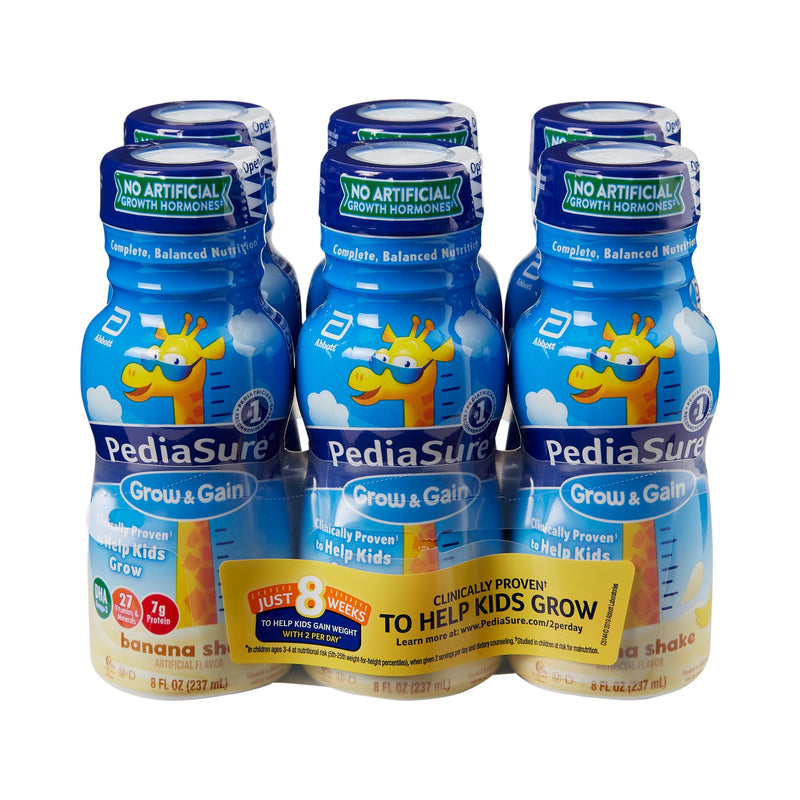 PediaSure® Grow & Gain Shake Pediatric Oral Supplement Banana Flavor 8 oz. Bottle Liquid Calories (764399_CS) 24/CS