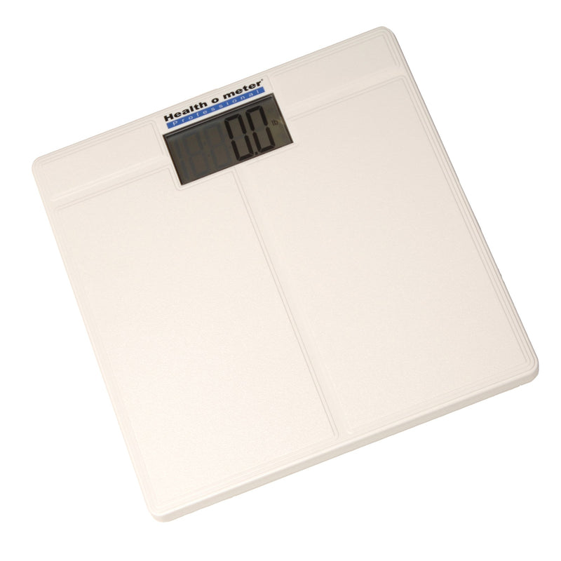 Health O Meter® Floor Scale LCD Display 397 lbs. / 180 kg Capacity White Battery Operated (687509_EA) 1/EA