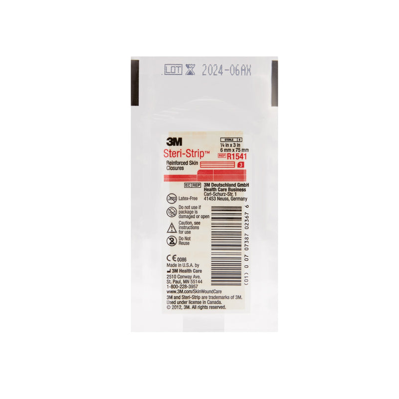 Steri-Strip™ Skin Closure Strip 1/4 X 3 Inch Nonwoven Material Reinforced Strip White (5780_CS) 200/CS