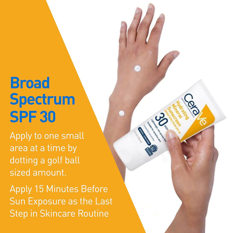 CeraVe® Hydrating Mineral Sunscreen SPF 30 Lotion 5 oz. Tube (1253459_EA) 1/EA
