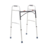 McKesson Dual Release Folding Walker Adjustable Height Aluminum Frame 350 lbs. Weight Capacity 32 to 39 Inch Height (1128907_EA) 1/EA