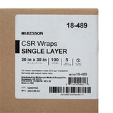 McKesson Sterilization Wrap Blue 30 X 30 Inch Single Layer Cellulose Steam / EO Gas (1156132_BX) 1/BX