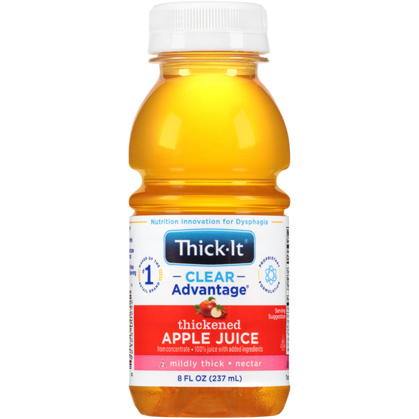 Thick-It® Clear Advantage® Thickened Beverage 8 oz. Bottle Apple Flavor Liquid IDDSI Level 2 Mildly Thick (803175_EA) 1/EA