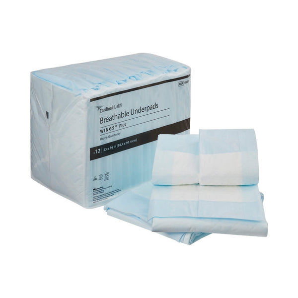 Wings™ Breathable Plus Disposable Underpad 23 X 36 Inch Fluff / Polymer Heavy Absorbency (239551_CS) 6/CS