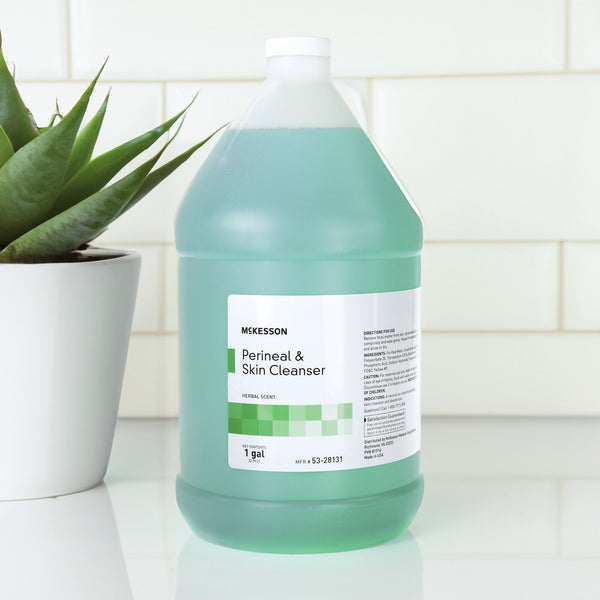 McKesson Rinse-Free Perineal Wash Liquid 1 gal. Jug Herbal Scent (579394_GL) 1/GL