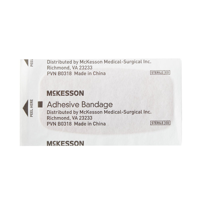 McKesson Adhesive Strip 2 X 4 Inch Fabric Rectangle Tan Sterile (514534_BX) 1/BX