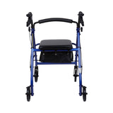 McKesson 4 Wheel Rollator Blue Adjustable Height / Folding Aluminum Frame (1065264_EA) 1/EA
