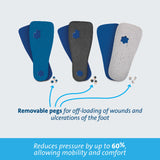 Peg Assist™ Insole Removable Peg EVA / Foam / Poron Cover Male 8-1/2 to 10 Blue (683937_EA) 1/EA
