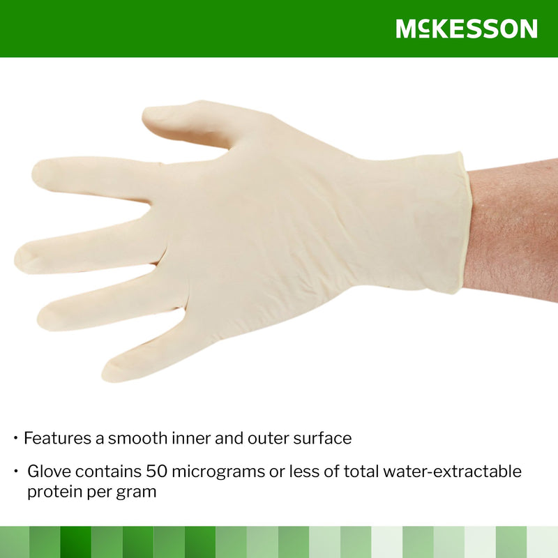 McKesson Confiderm® Exam Glove X-Large NonSterile Latex Standard Cuff Length Smooth Ivory Not Rated (483972_BX) 100/BX