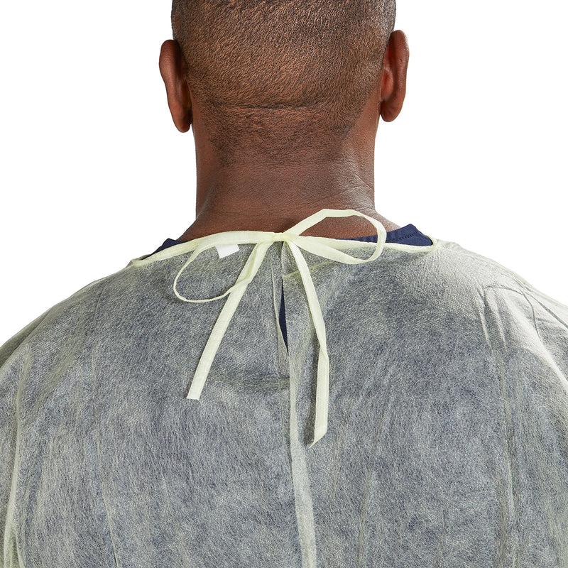McKesson Protective Procedure Gown One Size Fits Most Yellow NonSterile Not Rated Disposable (1247973_BG) 10/BG