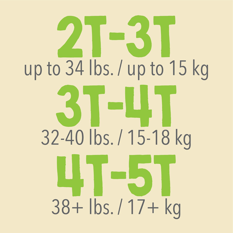 Cutie Pants® Unisex Toddler Training Pants Pull On with Tear Away Seams Size 4T to 5T Disposable Heavy Absorbency (810360_PK) 19/PK