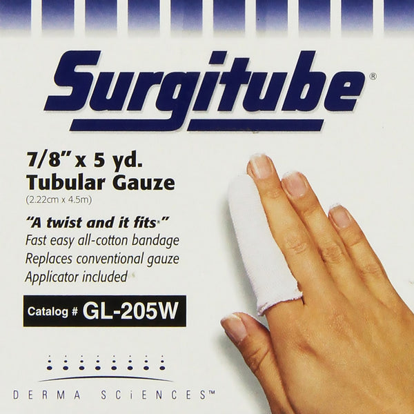 Surgitube® Tubular Retainer Dressing Cotton 7/8 Inch X 5 Yard Size 2 White Large Finger / Toe NonSterile (256141_EA) 1/EA