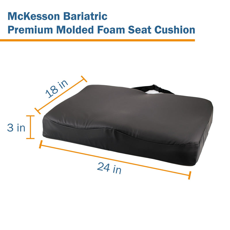 McKesson Contoured Seat Cushion 24 W X 18 L X 3 D Inch Molded Foam (1065587_EA) 1/EA