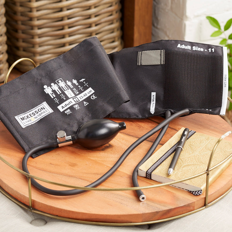 McKesson LUMEON™ Reusable Blood Pressure Cuff and Bulb 23 to 40 cm Arm Nylon Cuff Adult Cuff (803206_CS) 15/CS