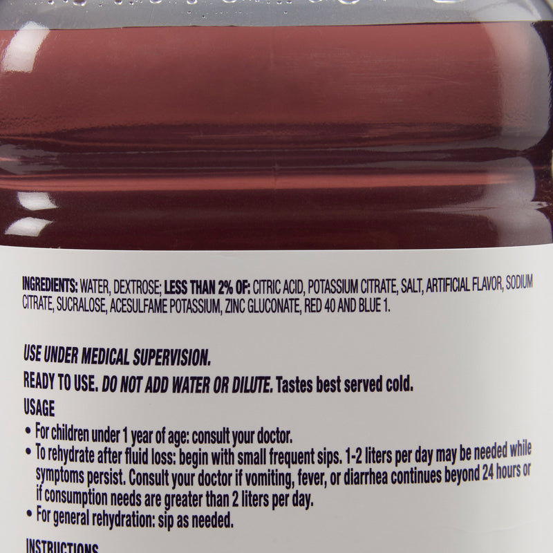 Pedialyte® Classic Oral Electrolyte Solution Grape Flavor 33.8 oz. Electrolyte (366834_CS) 8/CS