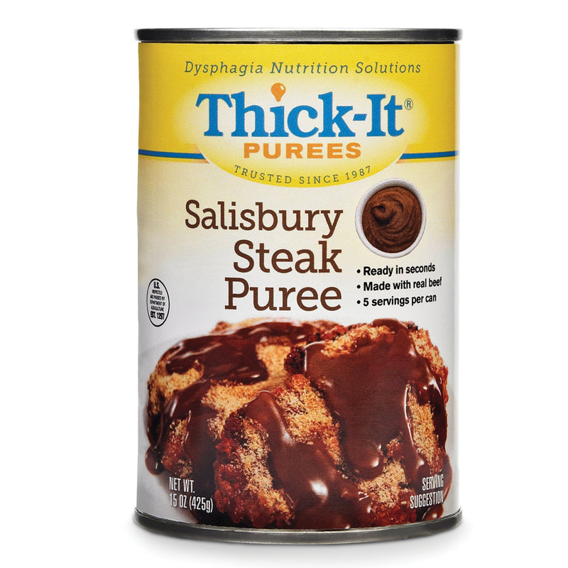 Thick-It® Thickened Food 15 oz. Can Salisbury Steak Flavor Puree IDDSI Level 4 Extremely Thick/Pureed (763374_EA) 1/EA