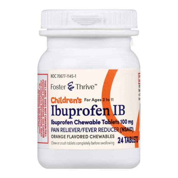 Foster & Thrive™ Children's Pain Relief 100 mg Strength Ibuprofen Tablet 24 per Bottle (1238953_EA) 1/EA
