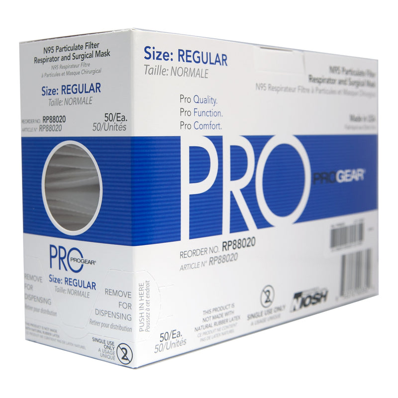 ProGear® Particulate Respirator / Surgical Mask Medical N95 ASTM Level 3 Elastic Strap Regular (1181774_BX) 50/BX