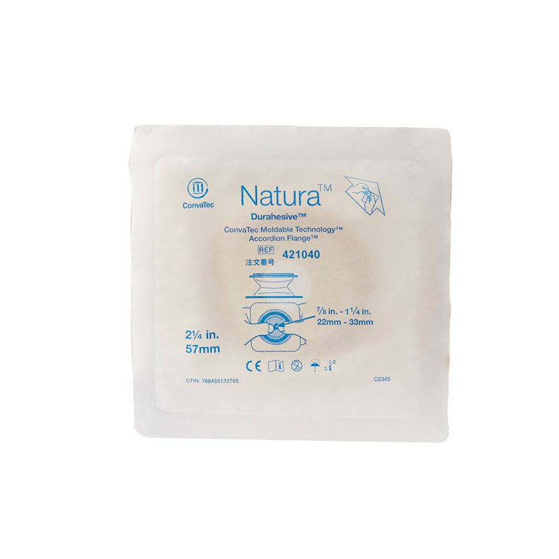 Natura™ Ostomy Barrier Moldable Durahesive® Adhesive 57 mm Flange Sur-Fit® Natura® System Hydrocolloid Tape Collar 7/8 to 1-1/4 Inch Opening (1087911_EA) 1/EA