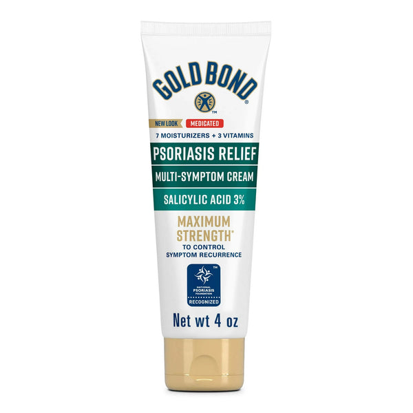Gold Bond® Psoriasis Relief Medicated Multi-Symptom Psoriasis Cream 4 oz. Tube Unscented Cream (1230686_EA) 1/EA