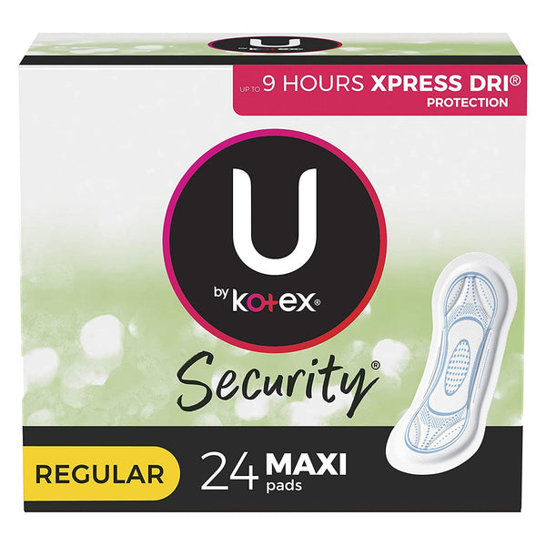 U by Kotex® Security® Feminine Pad Maxi Regular Absorbency (1094706_BG) 24/BG