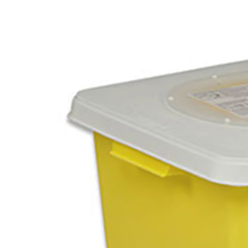 SharpSafety™ Chemotherapy Waste Container Yellow Base 26 H X 12-3/4 D X 18-1/4 W Inch Vertical Entry 18 Gallon (291199_CS) 5/CS
