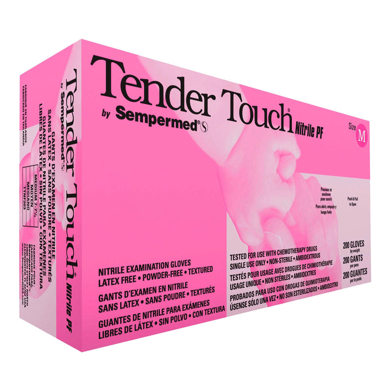 Tender Touch® 200 Exam Glove Medium NonSterile Nitrile Standard Cuff Length Textured Fingertips Lavender Chemo Tested / Fentanyl Tested (714133_CS) 2000/CS