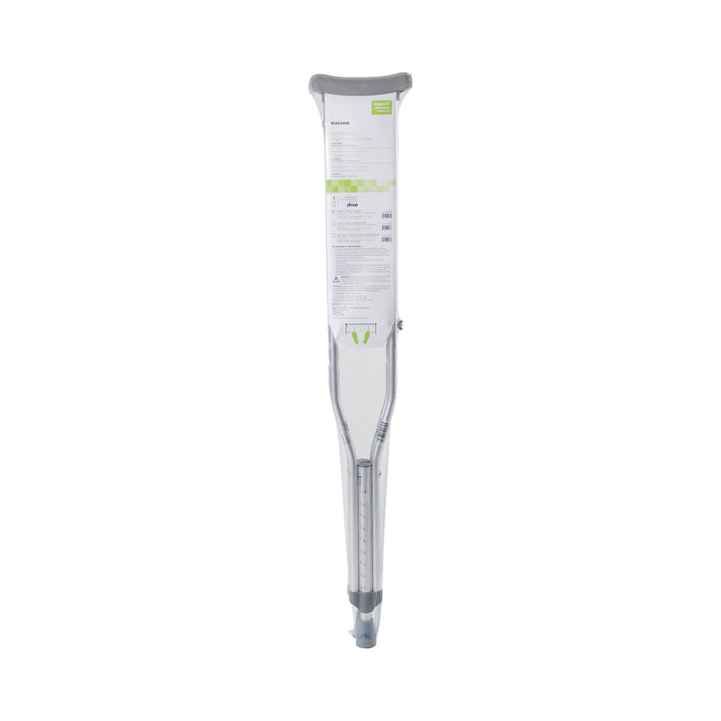 McKesson Underarm Crutches Adult 5 Foot 2 Inch to 5 Foot 10 Inch User Height Aluminum Frame 350 lbs. Weight Capacity (1065294_PR) 2/PR