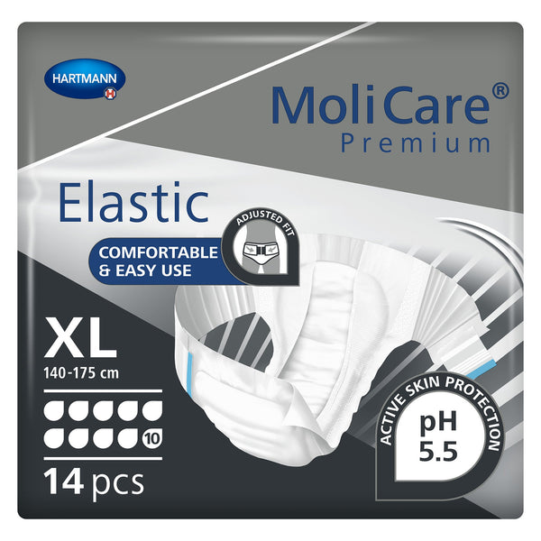 MoliCare® Premium Elastic 10D Unisex Adult Incontinence Brief X-Large Disposable Heavy Absorbency (1153088_PK) 14/PK