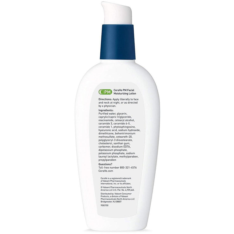 CeraVe® PM Facial Moisturizer 3 oz. Pump Bottle Unscented Lotion (1229988_EA) 1/EA