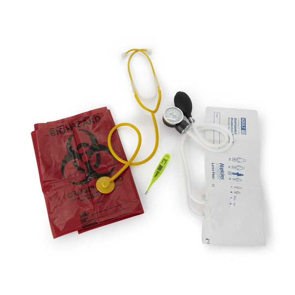 Hopkins® Single Patient Use MRSA Kit with thermometer 23 to 33 cm Adult Cuff Single Head Disposable Stethoscope Pocket Aneroid (786776_EA) 1/EA