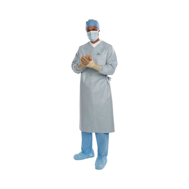 Aero Chrome Surgical Gown with Towel X-Large Silver Sterile AAMI Level 4 Disposable (1059361_CS) 30/CS