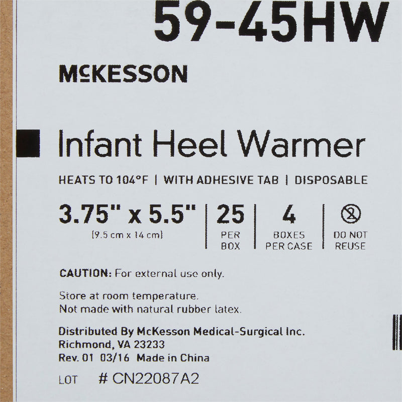 McKesson Instant Infant Heel Warmer Heel One Size Fits Most Nylon Cover / Polyethylene Disposable (521487_BX) 25/BX