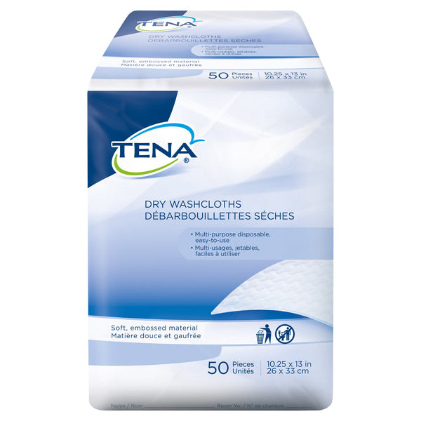 TENA® Washcloth 10-1/4 X 13 Inch White Disposable (450345_BG) 1/BG