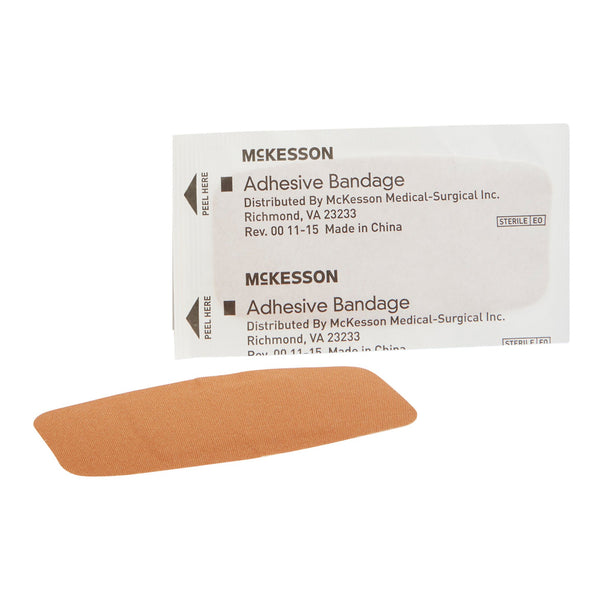 McKesson Adhesive Strip 2 X 4 Inch Fabric Rectangle Tan Sterile (514534_BX) 1/BX