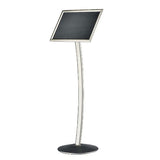 MT Displays Curved Sign Holder 8-1/2" x 11" Poster Size Silver, Landscape & Portrait position (UCUMBN0581X2000) Each