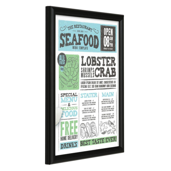 Snap Frame 8,5'' X 11''  Poster Size 0.59" Black Color Profile, Mitred Corner (UCN155B081x2990) Each