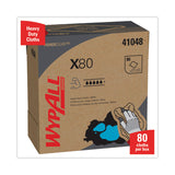 WypAll® X80 Cloths, HYDROKNIT, POP-UP Box, 8.34 x 16.8, White, 80/Box, 5 Boxes/Carton (KCC41048)