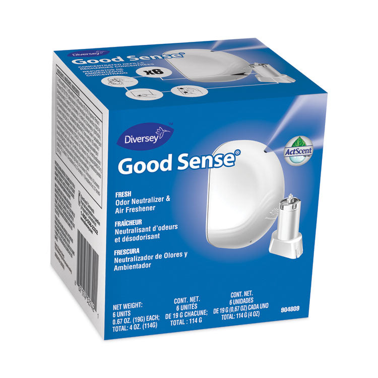 Diversey™ Good Sense Automatic Spray System, Fresh Scent, Yellow, 0.67 oz Cartridge, 12/Carton (DVO904809) Case of 12