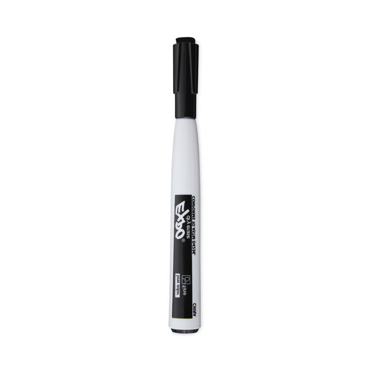 EXPO® Magnetic Dry Erase Marker, Fine Bullet Tip, Black, 4/Pack (SAN1944745) Pack of 6